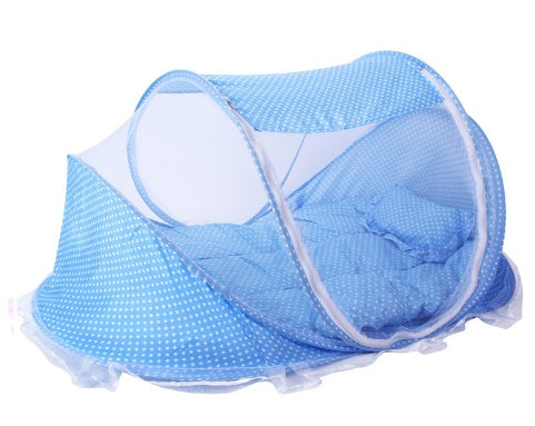 Kit Mosquiteiro Dobável para Bebê com Colchão e Travesseiro — Proteção Completa 0-2 Anos