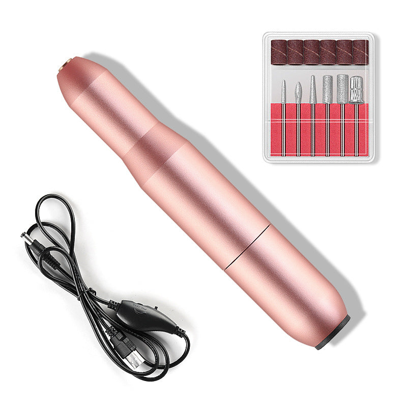 Conjunto de máquina de manicure elétrica com lixadeira USB, cortador e ferramenta para manicure e pedicure.