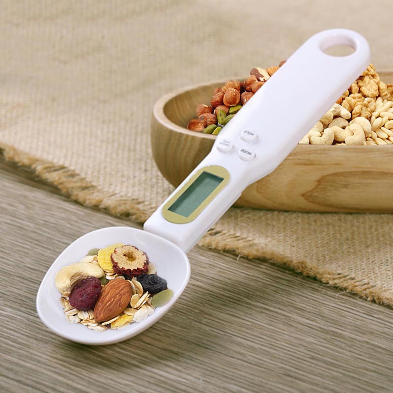 Colher de cozinha digital LCD eletrônica para medir o peso de alimentos, incluindo colheres medidoras