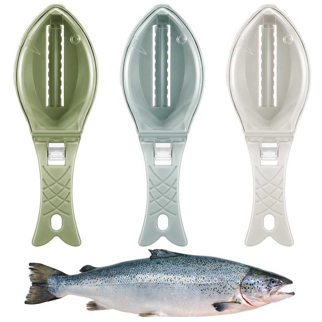 Raspador de Escamas Fish Design — Com Tampa Protetora e Material Food Grade