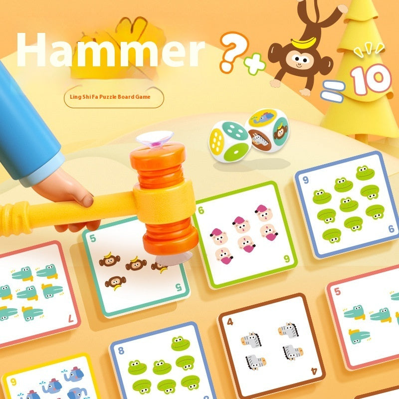 Kit Pedagógico de Matemática com Martelo para Crianças