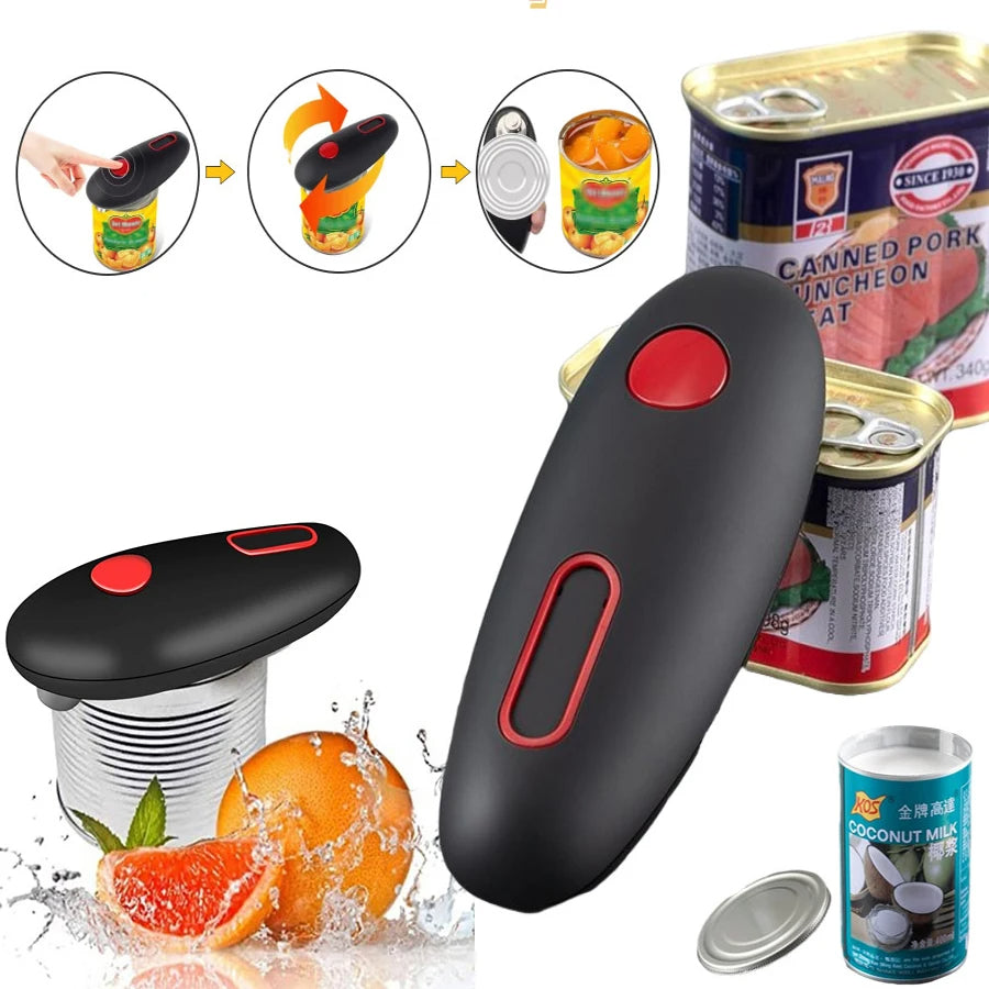 Abridor de Latas Elétrico Automático — Prático, Portátil e Sem Esforço