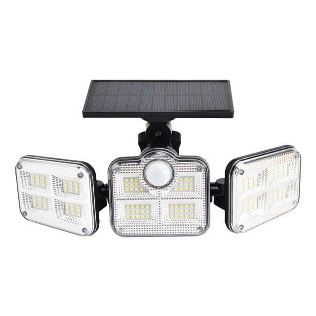 Luminária Solar de Parede com Sensor de Movimento — 74 LEDs, IP65, 8-10h de Iluminação