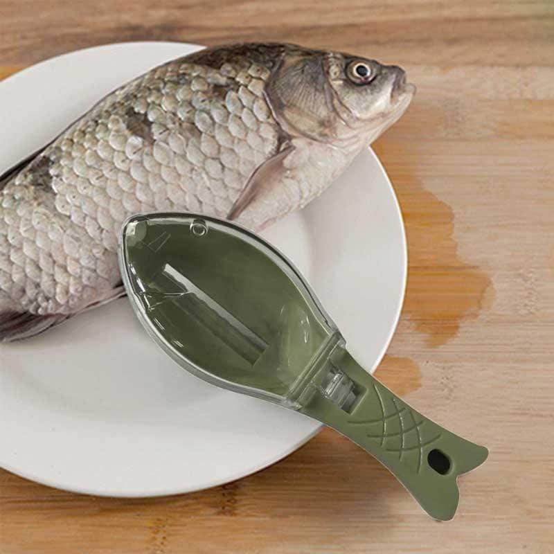 Raspador de Escamas Fish Design — Com Tampa Protetora e Material Food Grade