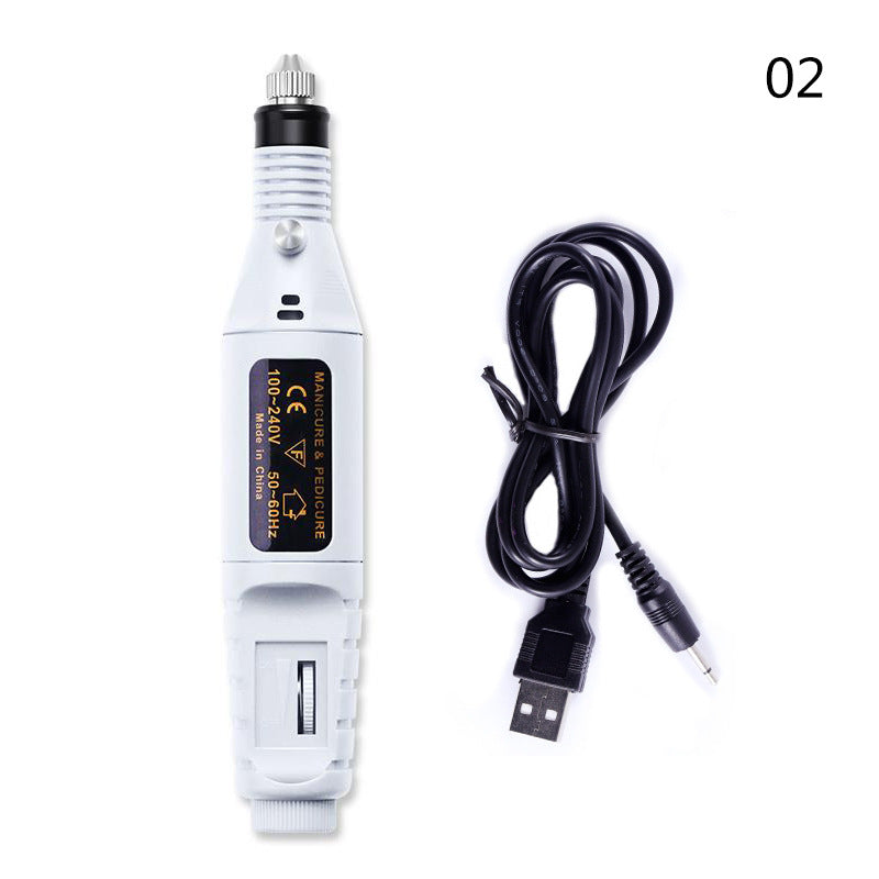 Conjunto de máquina de manicure elétrica com lixadeira USB, cortador e ferramenta para manicure e pedicure.