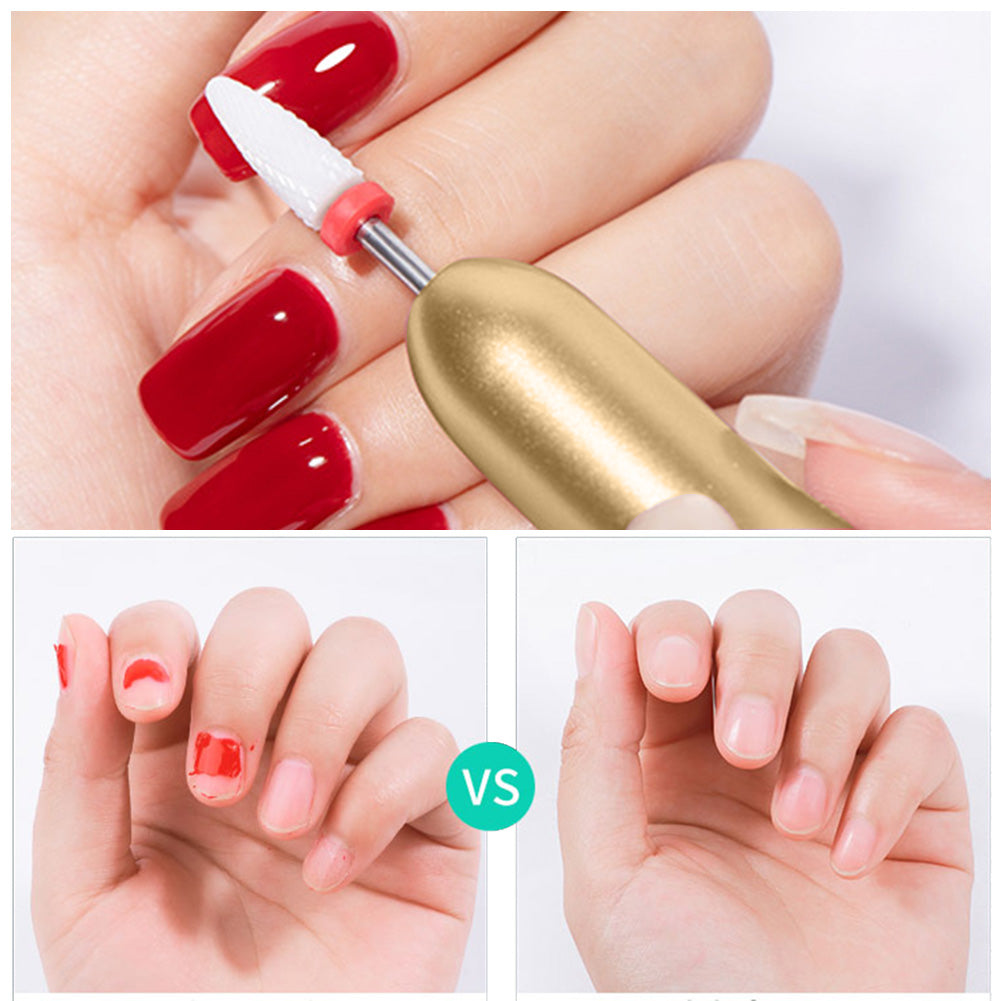 Conjunto de máquina de manicure elétrica com lixadeira USB, cortador e ferramenta para manicure e pedicure.