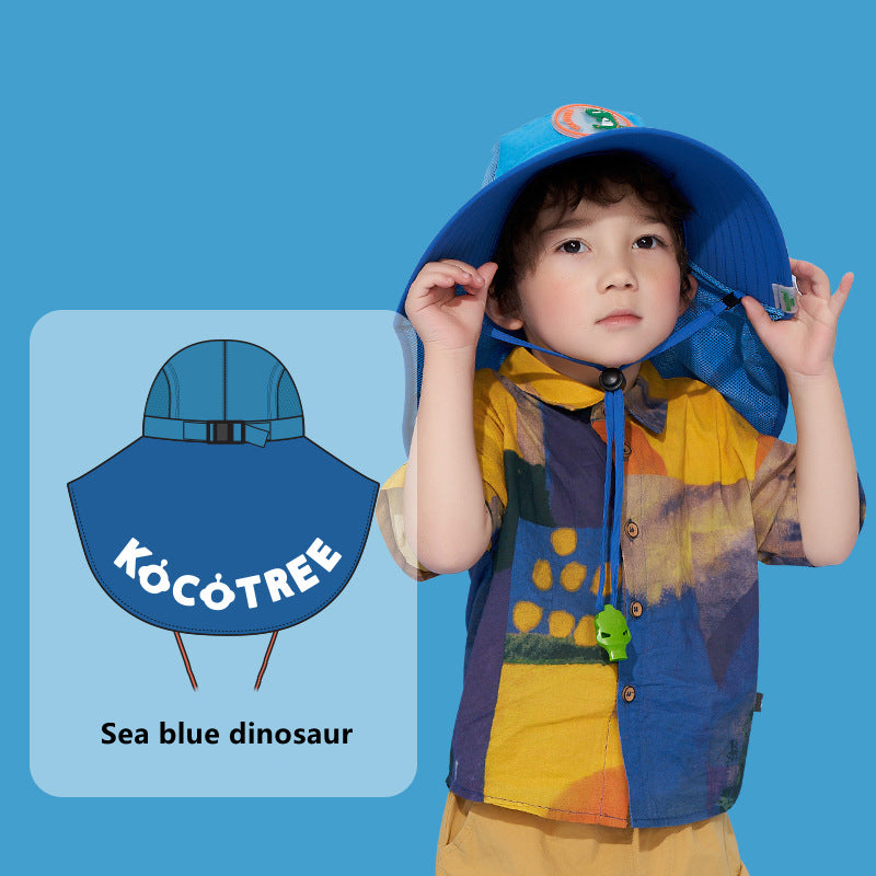 Chapéu Solar Infantil com Proteção UV — Estampas Divertidas para Meninos e Meninas