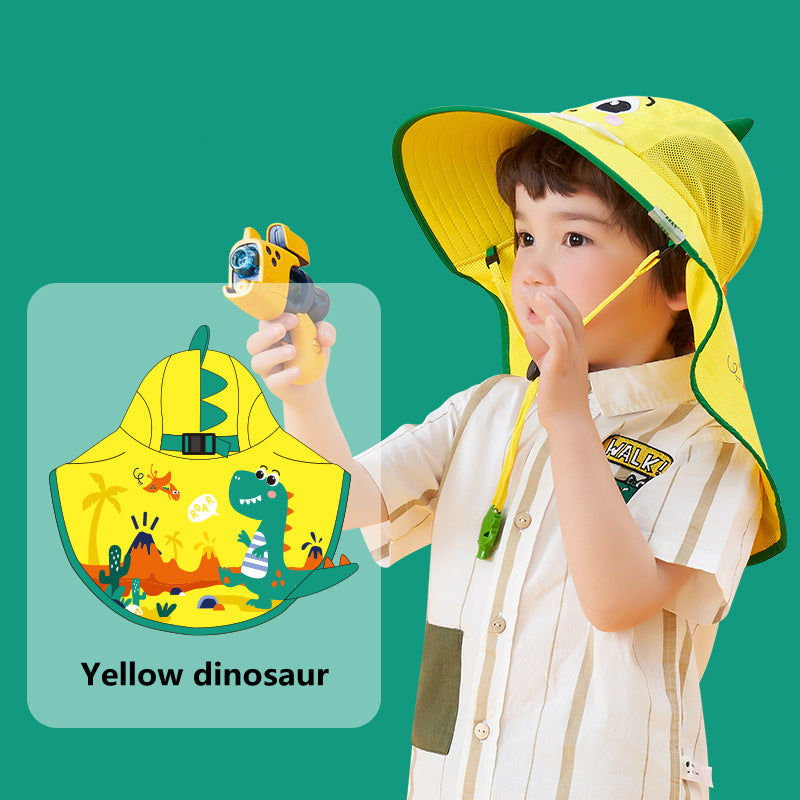 Chapéu Solar Infantil com Proteção UV — Estampas Divertidas para Meninos e Meninas