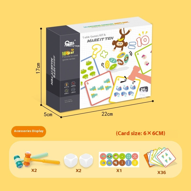 Kit Pedagógico de Matemática com Martelo para Crianças