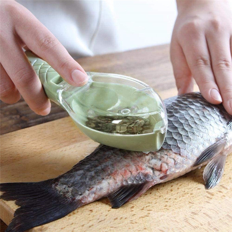 Raspador de Escamas Fish Design — Com Tampa Protetora e Material Food Grade