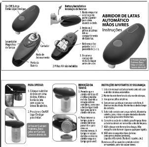 Abridor de Latas Elétrico Automático — Prático, Portátil e Sem Esforço