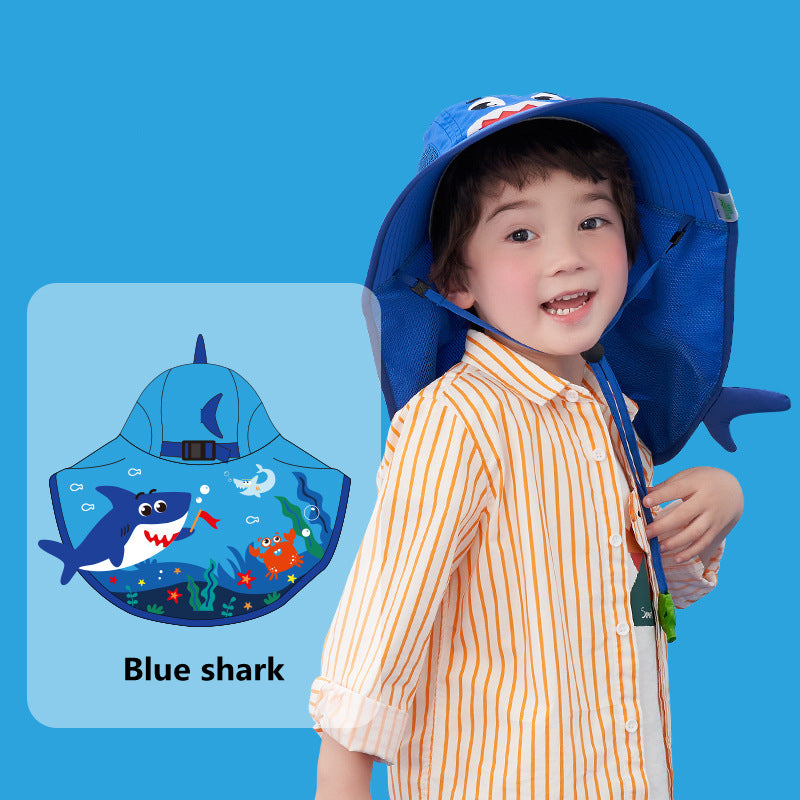 Chapéu Solar Infantil com Proteção UV — Estampas Divertidas para Meninos e Meninas