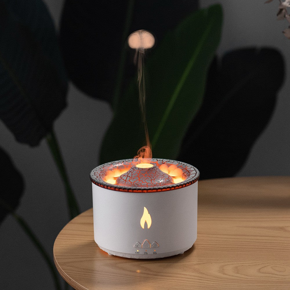 Umidificador Ultrassônico com Chama e Aromaterapia — Transforme seu Lar em um SPA