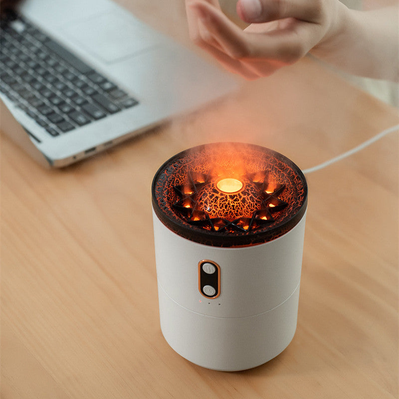 Umidificador Ultrassônico com Chama e Aromaterapia — Transforme seu Lar em um SPA