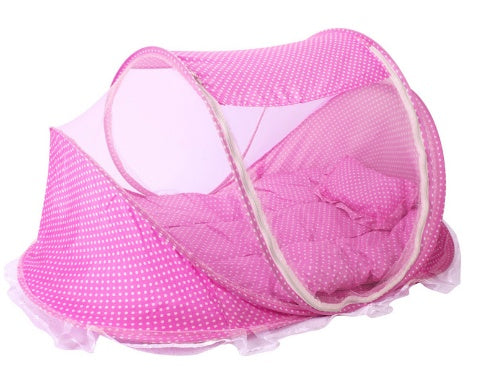 Kit Mosquiteiro Dobável para Bebê com Colchão e Travesseiro — Proteção Completa 0-2 Anos