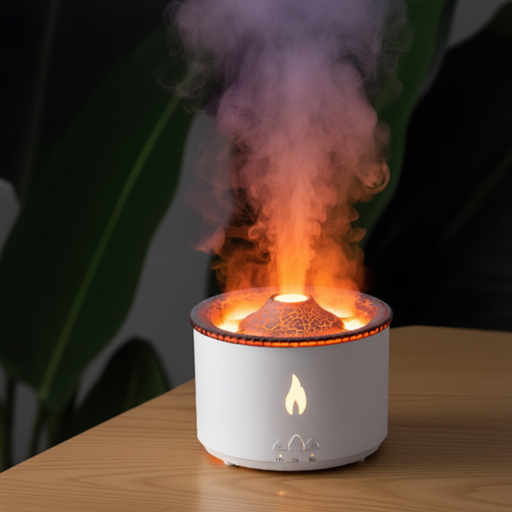Umidificador vulcão branco